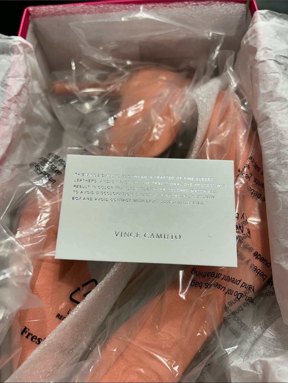 Vince Camuto Coral Pink Pointed Toe Suede Pumps - Picture 9 of 10